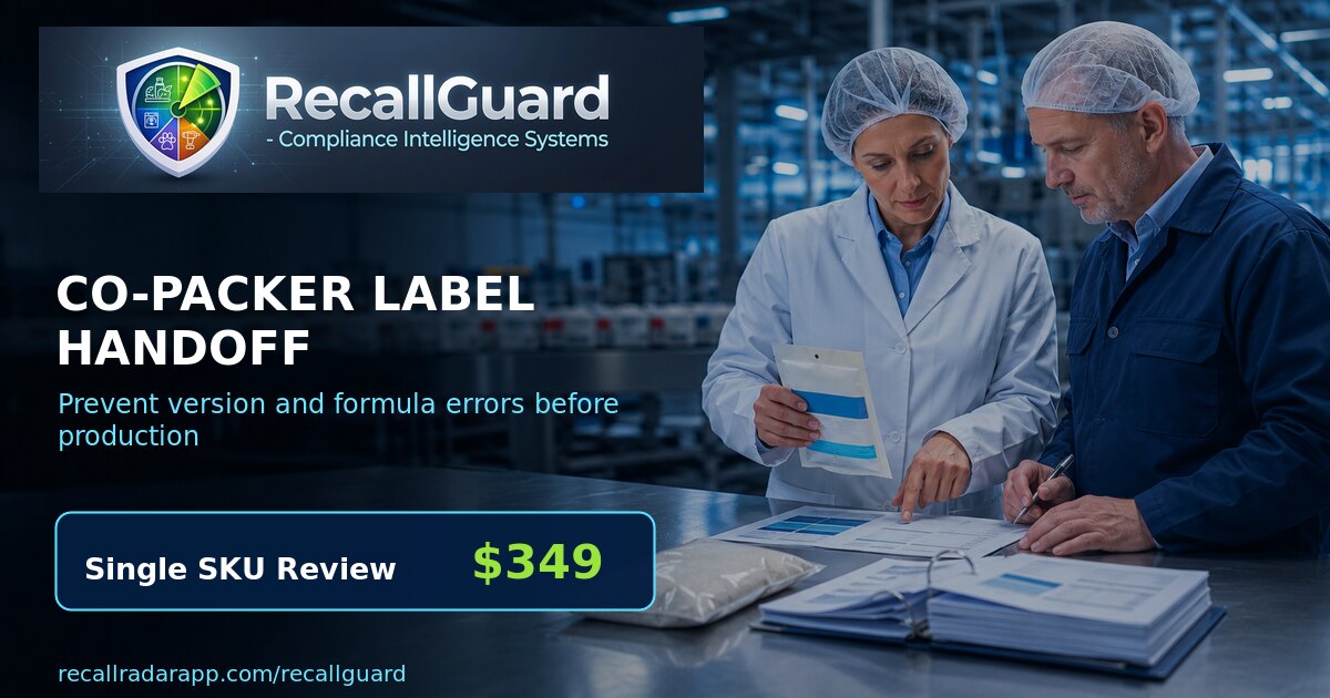 Co-Packer Label Handoff Checklist: Preventing Version and Formula Errors