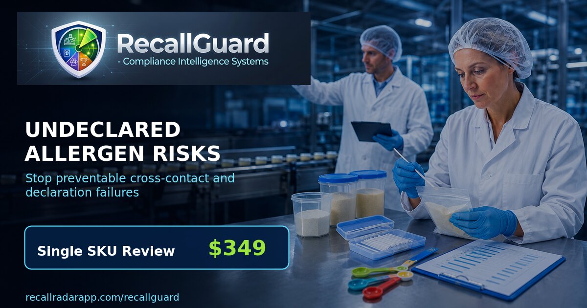 Undeclared Allergen Recalls: Seven Preventable Root Causes